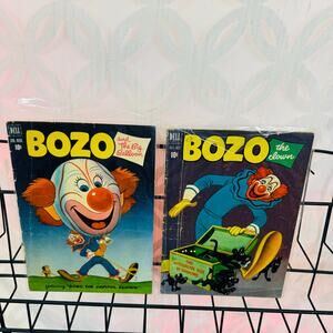 Bozo and the Big Balloon 4 &  Mysterious Box os Shadows 3 lot Dell Golden Age